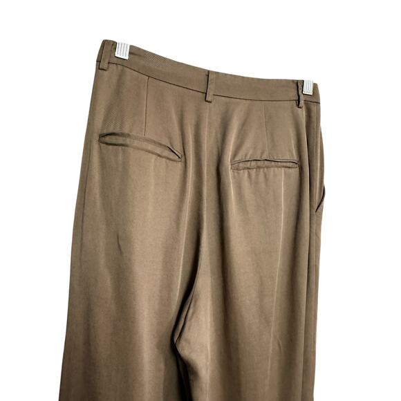 Reformation Mason Pleated 100% Tencel Lyocell-Twill Wide Leg Pants Size 4P - Picture 9 of 16